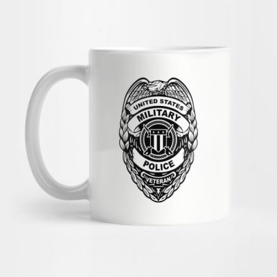 Us Military Police Veteran Black Badge Mug Official Police Merch