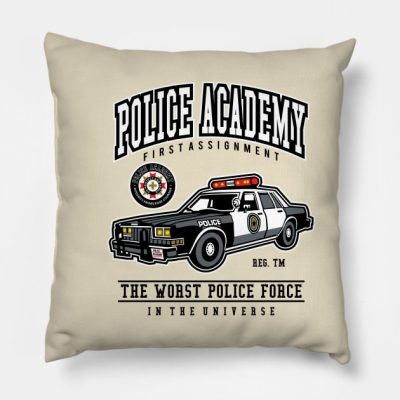 Police Academy Throw Pillow Official Police Merch