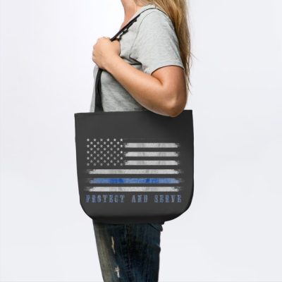 Thin Blue Line Protect And Serve Tote Official Police Merch