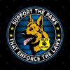 Support The Paws That Enforce The Laws Police K9 Throw Pillow Official Police Merch