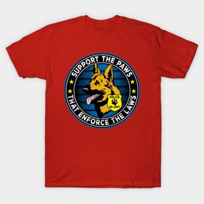 Support The Paws That Enforce The Laws Police K9 T-Shirt Official Police Merch