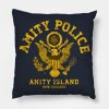 Jaws Amity Police Throw Pillow Official Police Merch