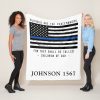 blessed are the peacemakers police thin blue line fleece blanket re9078228c4ca475b9264cbec54f81647 ee3yx 8byvr 1000 - Police Gifts