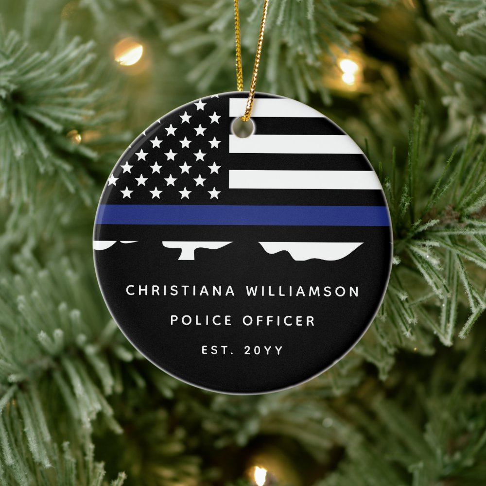 custom police officer police academy graduation ceramic ornament rfe66ae1fb269419fb1d51a333753440d 05wi1 8byvr 1000 - Police Gifts