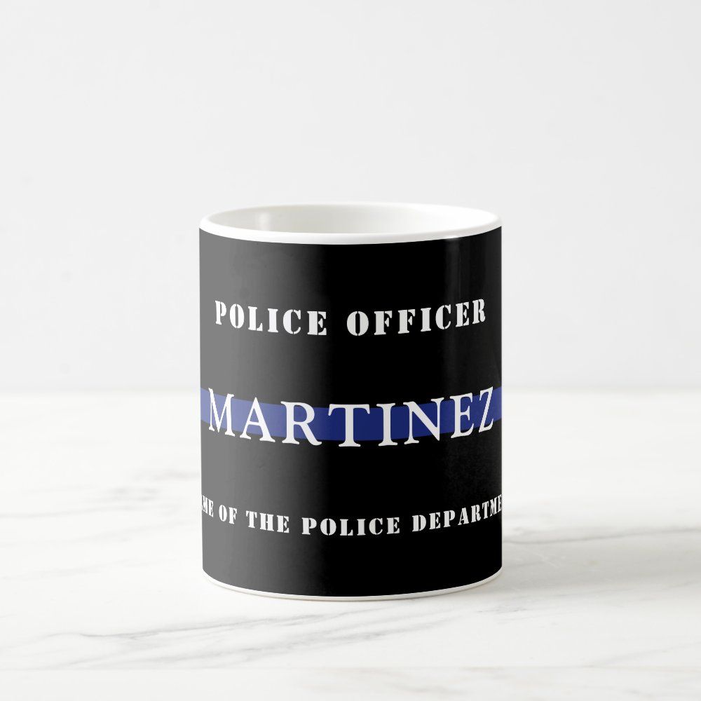 custom thin blue line police officer appreciation coffee mug - Police Gifts