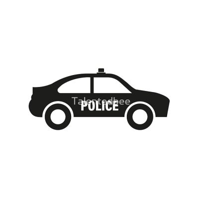 Police Car Icon Tote Bag Official Police Merch