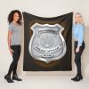 personalized police officer sheriff cop name badge fleece blanket rbf4bc0bb9af848599499ff49bcffe38c ee3yx 8byvr 1000 - Police Gifts