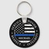 police officer personalized name thin blue line keychain r8d0eb2fe7fb74a168a2cc22e38363399 c01k3 1000 - Police Gifts