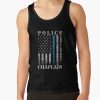 Police Chaplain American Flag Thin Blue Line Tank Top Official Police Merch