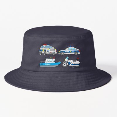 Police Vehicles Bucket Hat Official Police Merch