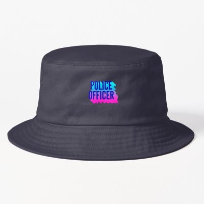 Police Officer With Long Gradient Shadow Bucket Hat Official Police Merch