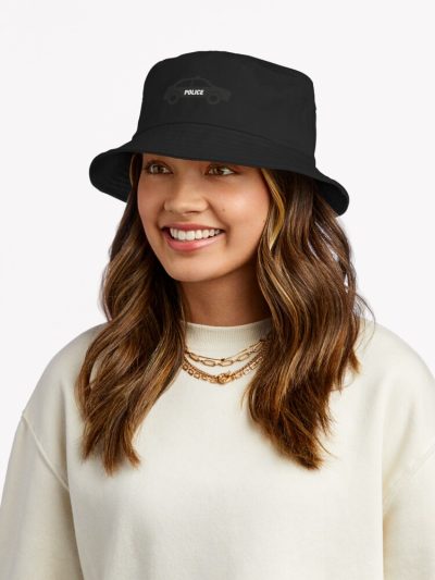 Police Car Icon Bucket Hat Official Police Merch