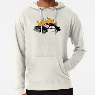 Acab Police Car Fire Color Hoodie Official Police Merch