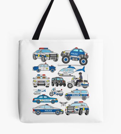 Police Car Design Tote Bag Official Police Merch