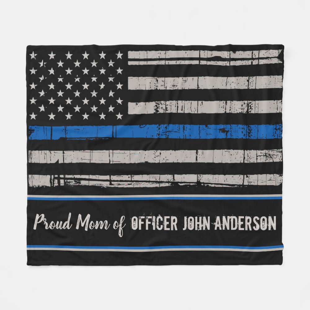 thin blue line american flag usa police mom fleece blanket r3e31348bedb94e6aaf79cd13634f81ca zke8i 1000 - Police Gifts