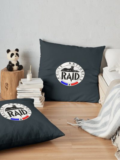 National Police Raid Throw Pillow Official Police Merch