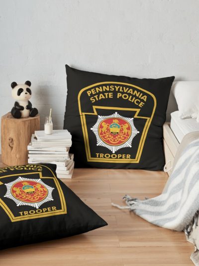 Pennsylvania State Police Seal Throw Pillow Official Police Merch