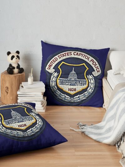 U S Capitol Police Throw Pillow Official Police Merch