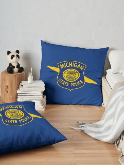 Michigan State Police Throw Pillow Official Police Merch