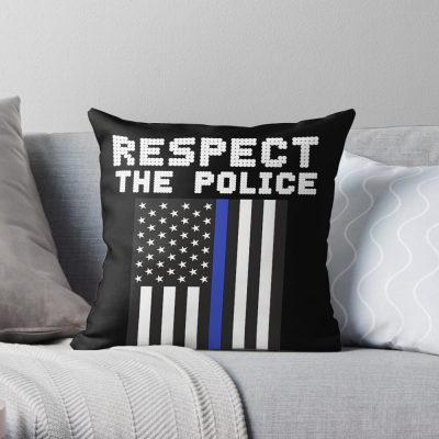 Respect The Police Throw Pillow Official Police Merch