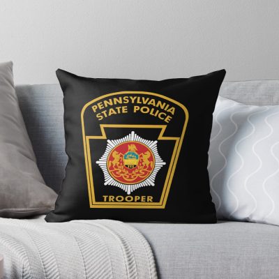 Pennsylvania State Police Seal Throw Pillow Official Police Merch