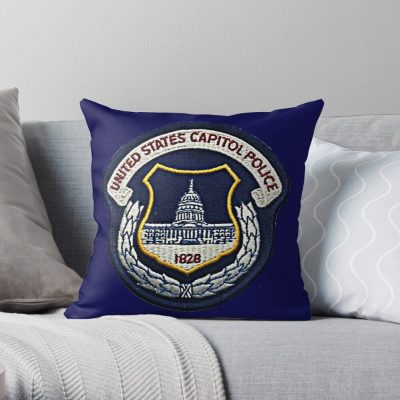 U S Capitol Police Throw Pillow Official Police Merch