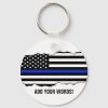 torn out look police flag custom text keychain rc30235ae37f24087a0af2ca4eaf328e7 c01k3 1000 - Police Gifts