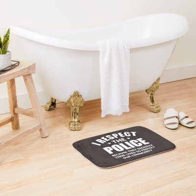 I Respect The Police Bath Mat Official Police Merch