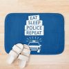 Eat Sleep Police Repeat Bath Mat Official Police Merch