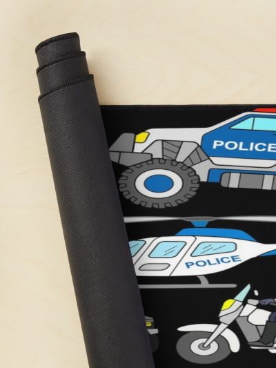 Police Car Design Mouse Pad Official Police Merch