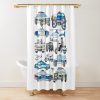 Police Car Design Shower Curtain Official Police Merch