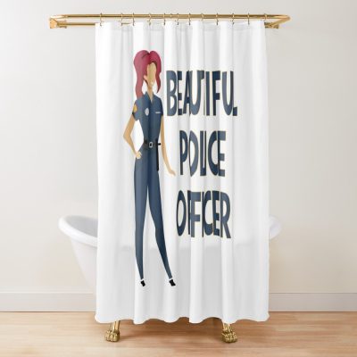 Police Officer Shower Curtain Official Police Merch