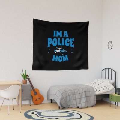 Im A Police Mom Tapestry Official Police Merch