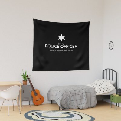 Police Officer Superpower Tapestry Official Police Merch