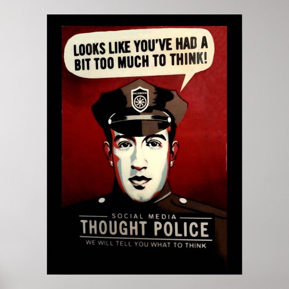 Social Media Thought Police Poster