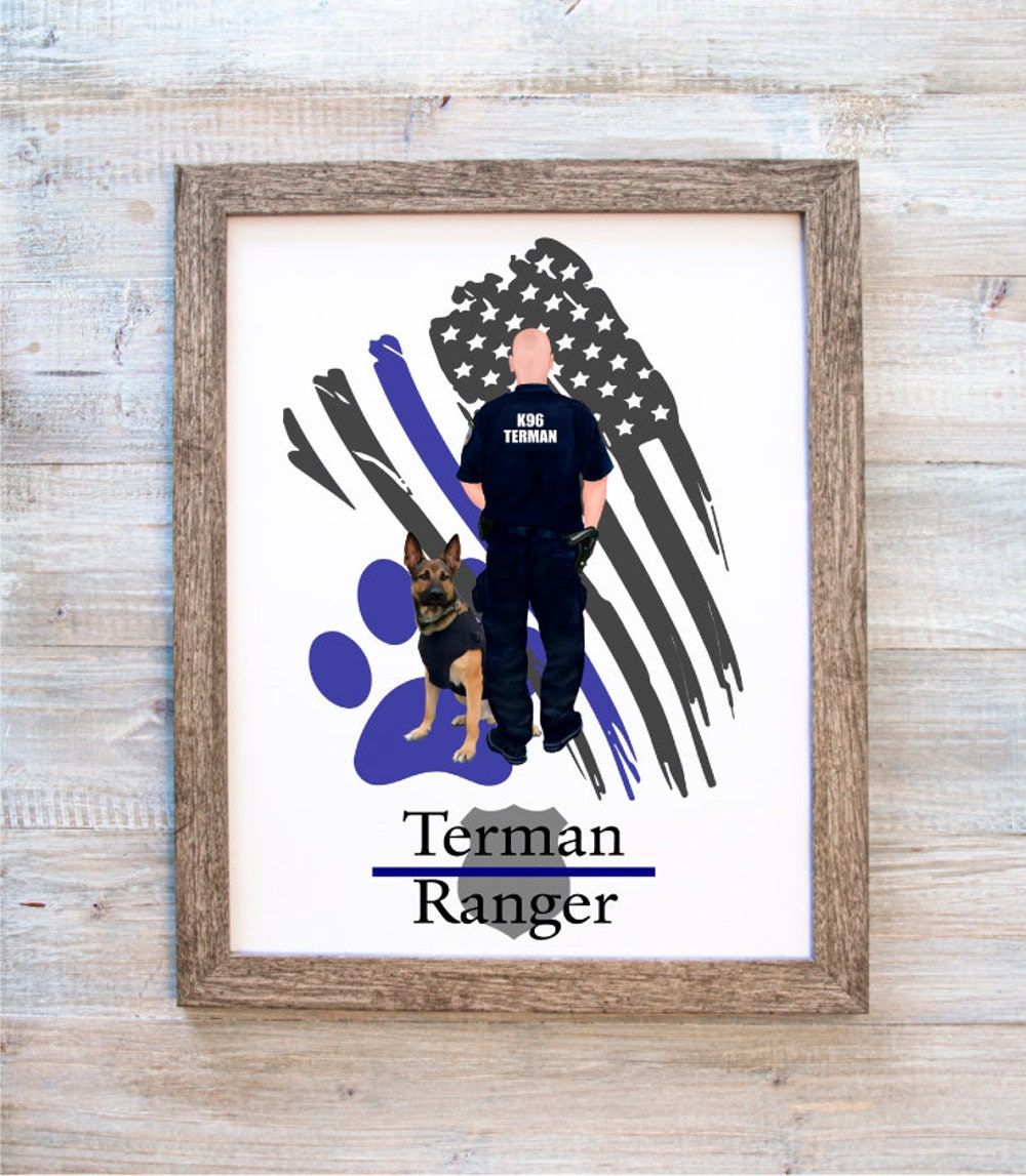 Police and K9 Personalized Wall Art